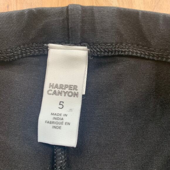 Harper Canyon Black Washed Kids' Moto Stretch Leggings - Picture 6 of 7